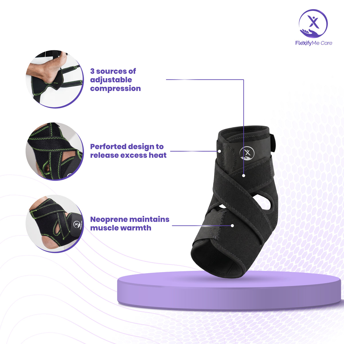 Adjustable Ankle Support Brace for Men & Women