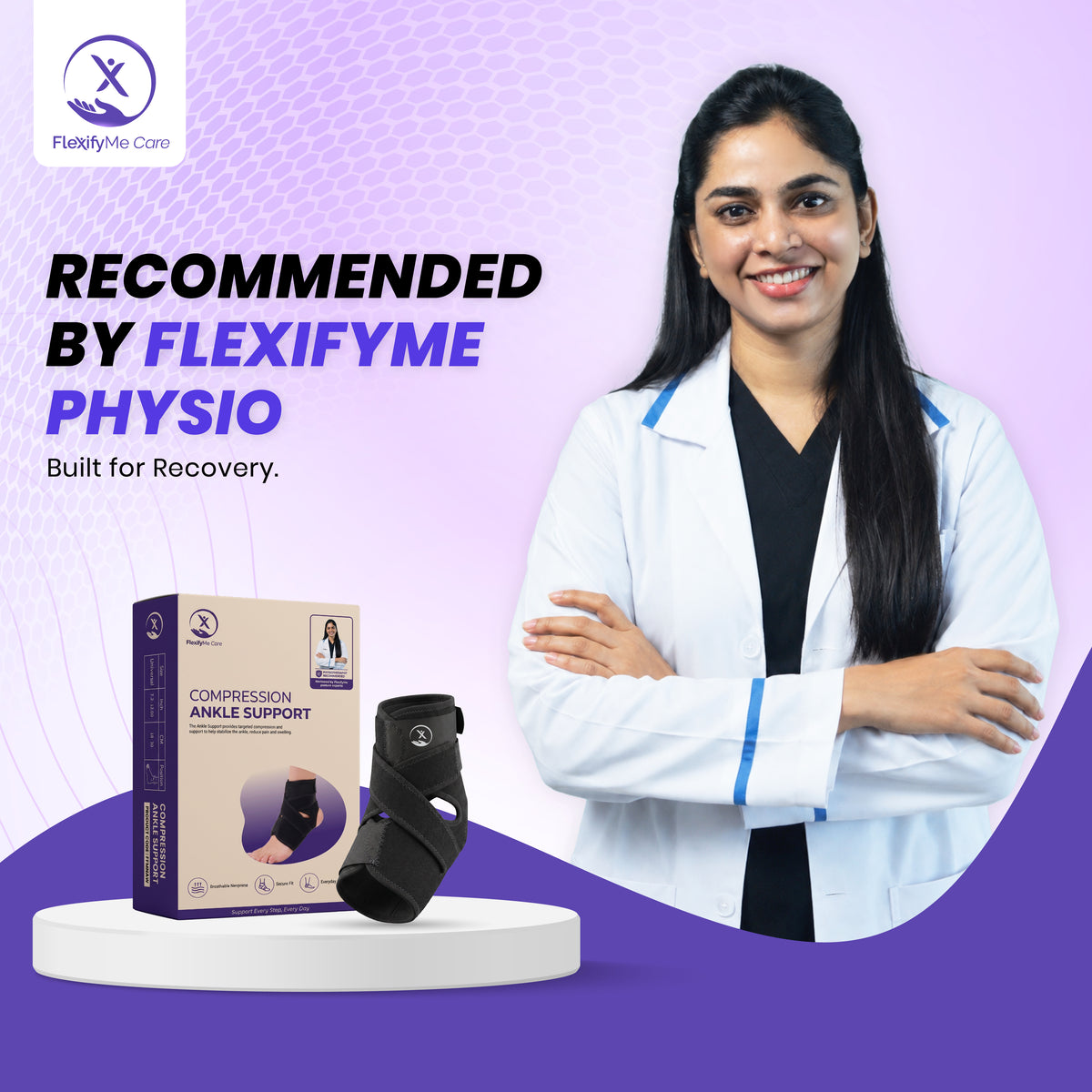 Adjustable Ankle Support Brace for Men & Women