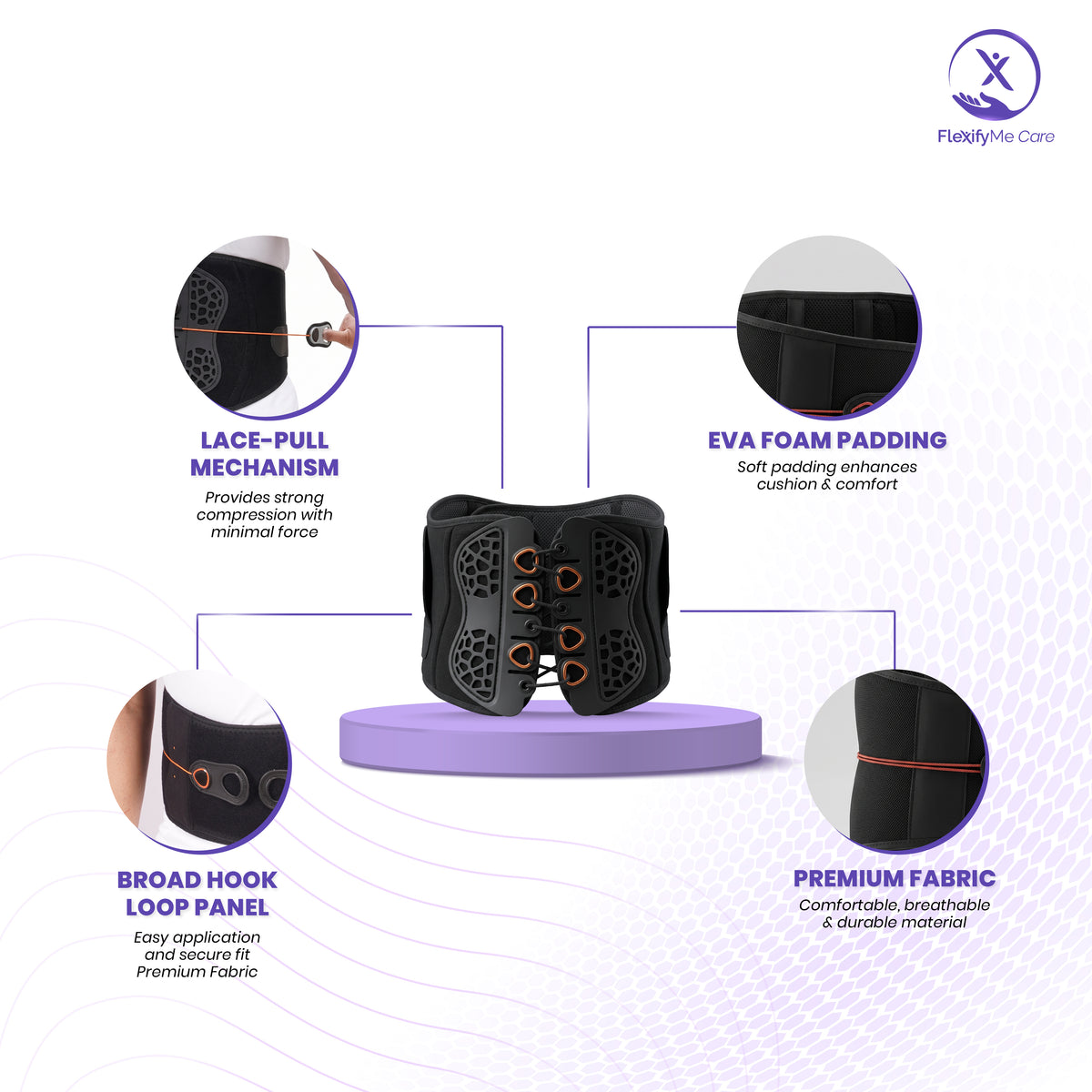 Active Lace Pull Lumbar Support Belt for Men & Women