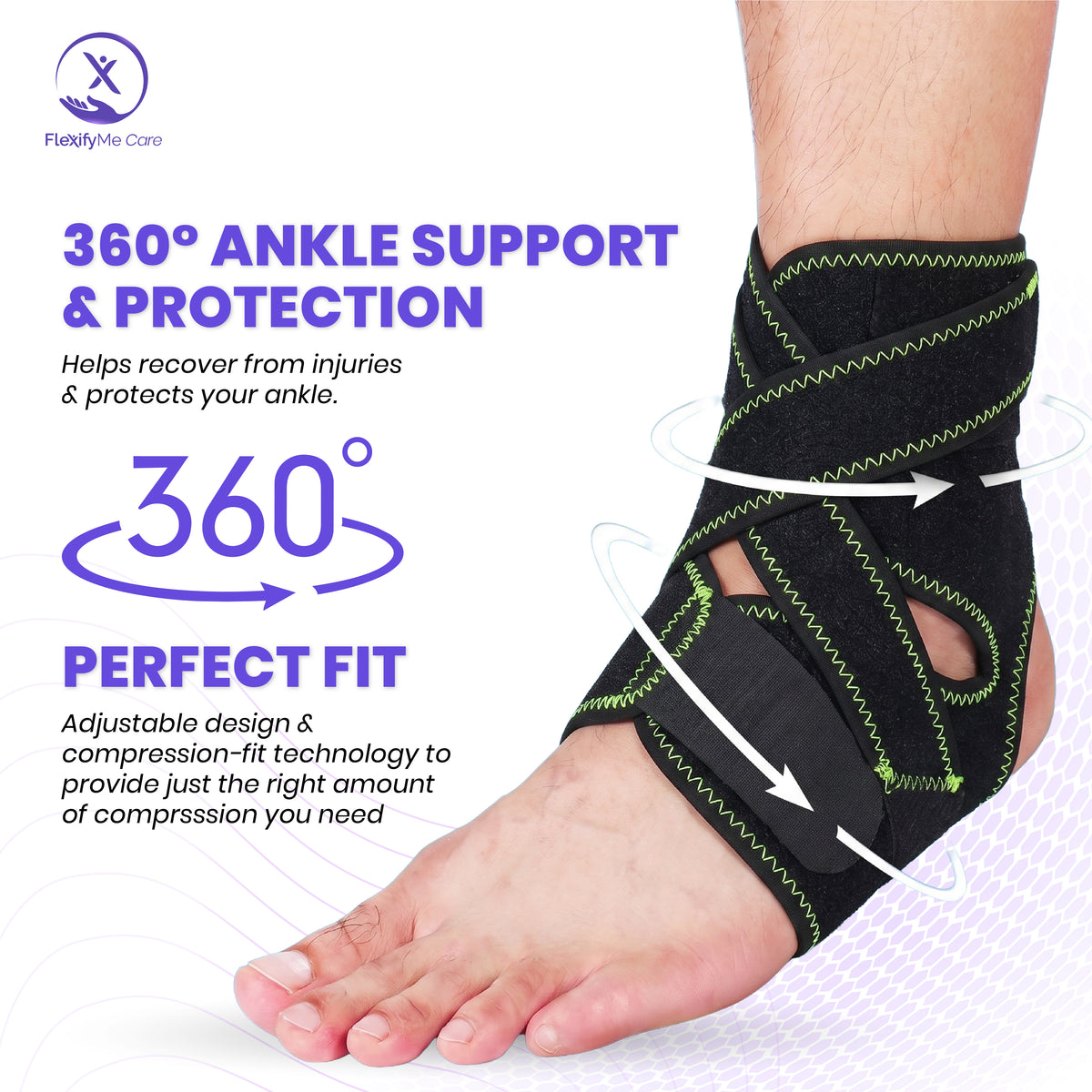 Adjustable Ankle Support Brace for Men & Women