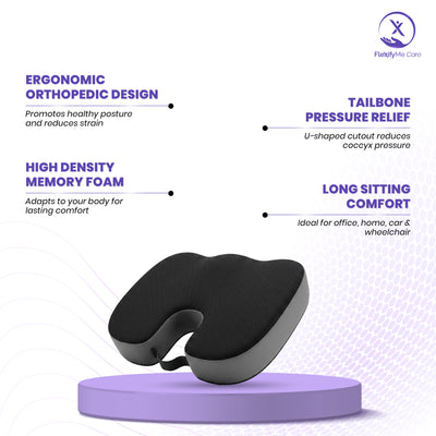 Coccyx Seat Cushion | U-Shaped Memory Foam Support
