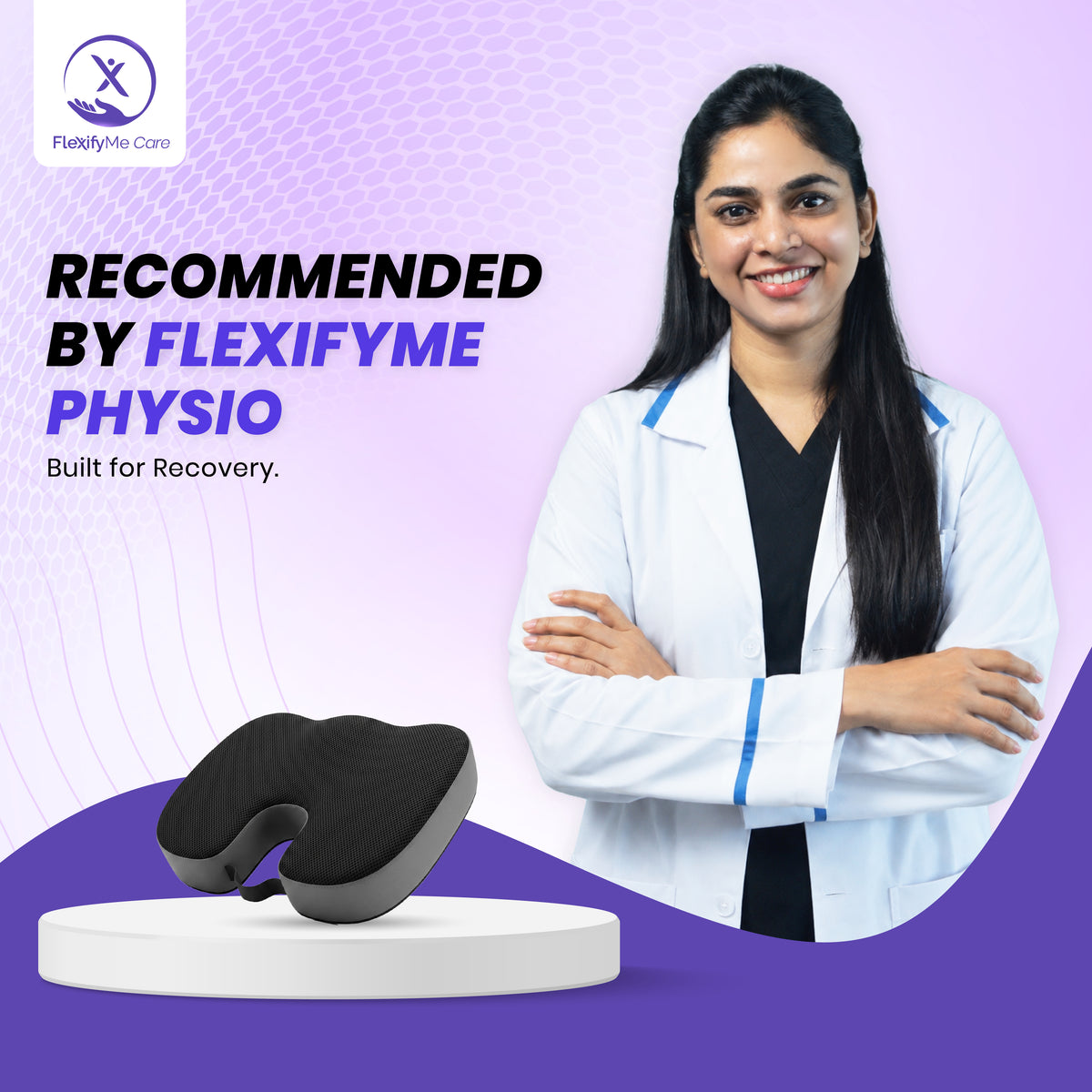 Coccyx Seat Cushion | U-Shaped Memory Foam Support