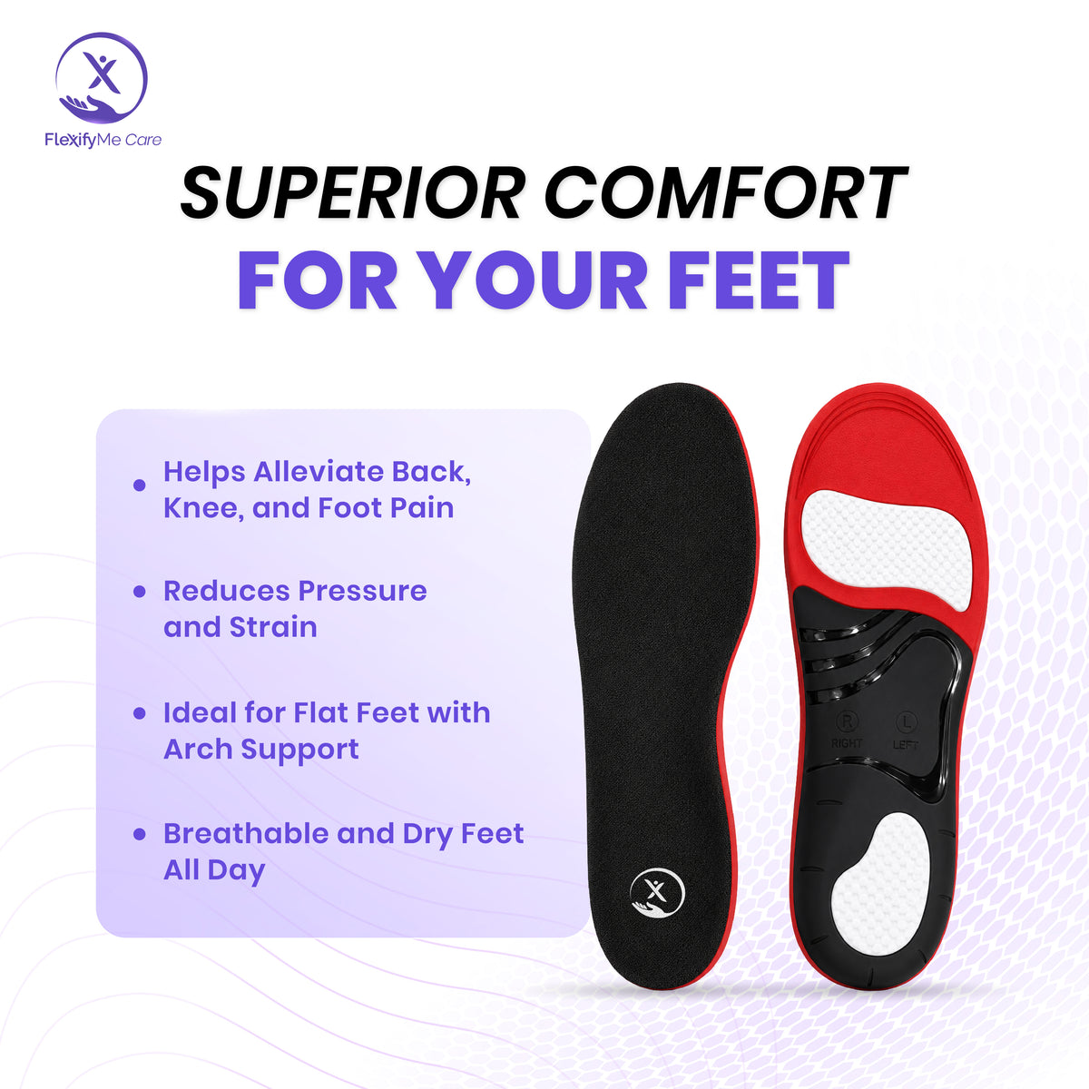 Memory Foam Shoe Insoles | Shock Absorbing & Height Boost