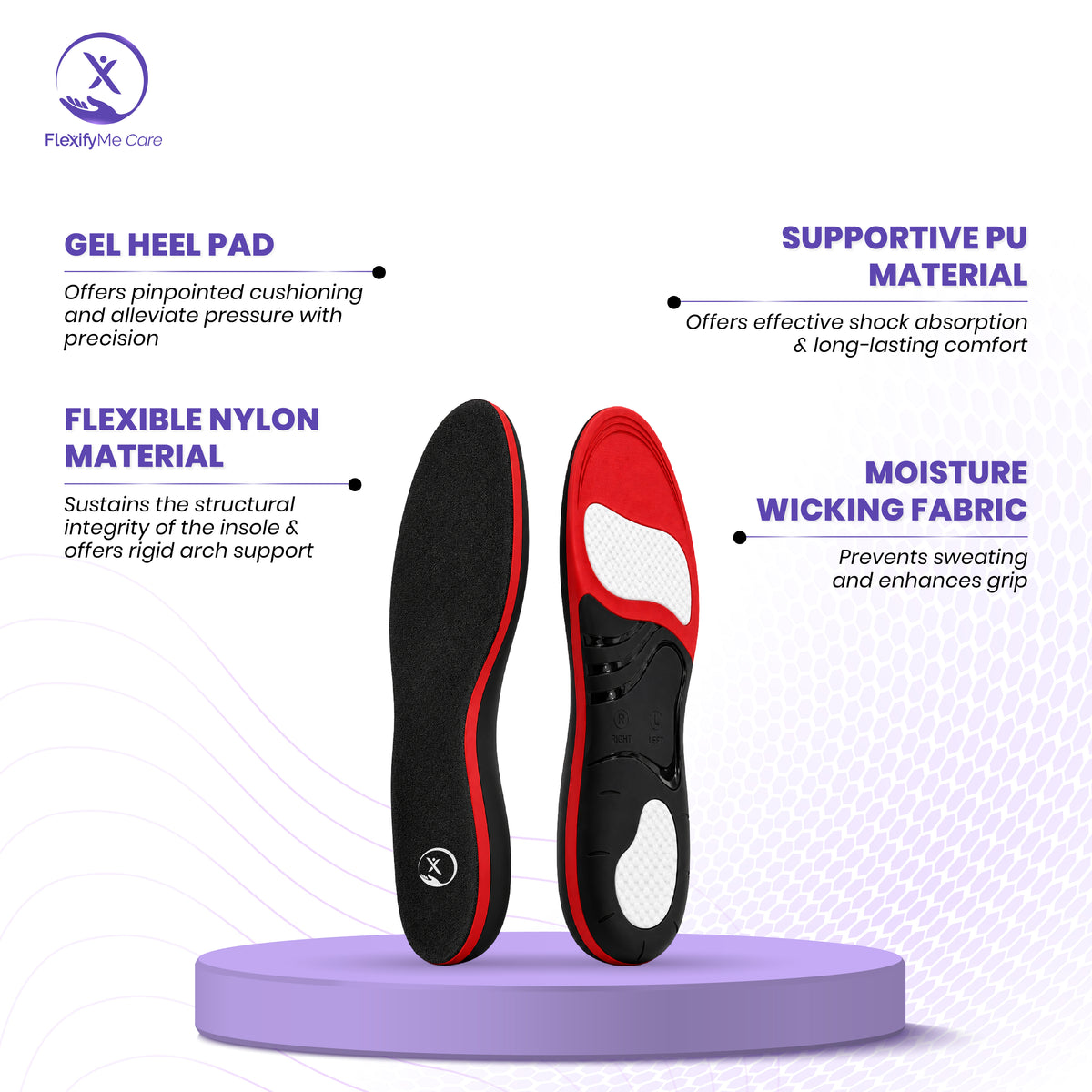 Memory Foam Shoe Insoles | Shock Absorbing & Height Boost